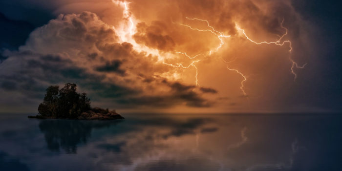 Lightning Above the Water